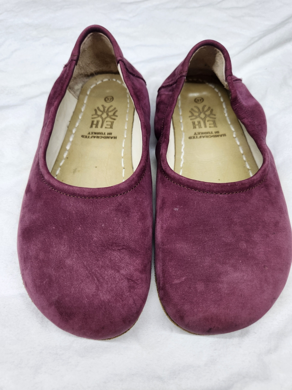 Suede Burgundy Women's Slip-On Flats